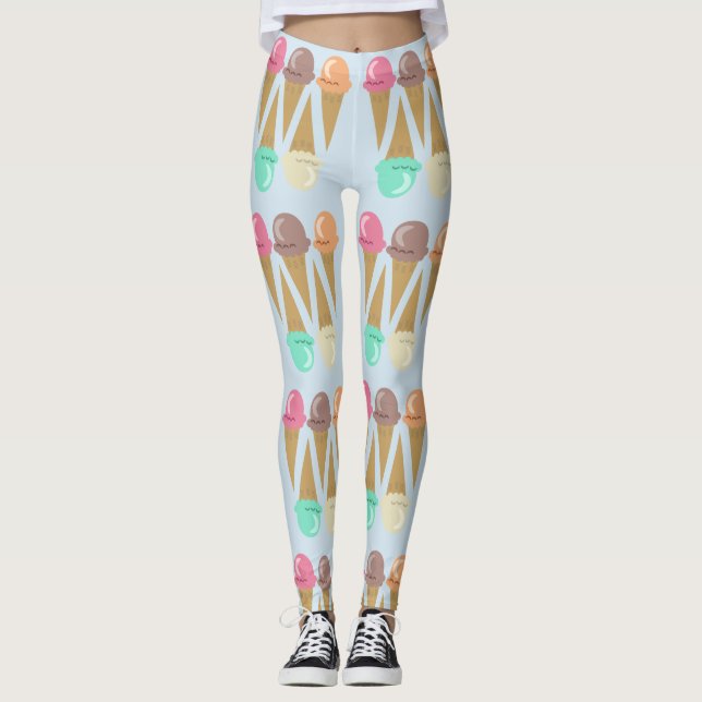 Legging Zona Cone do sorvete (Frente)