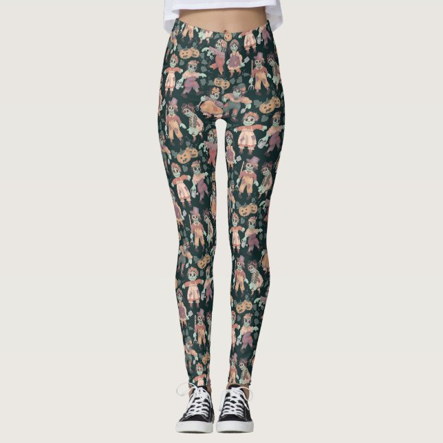 Legging Zumbis de Boneca de Trapo Halloween (Frente)