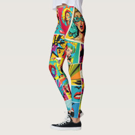 Leggings 2 de quadrinhos de arte pop