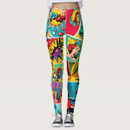 Leggings 2 de quadrinhos de arte pop