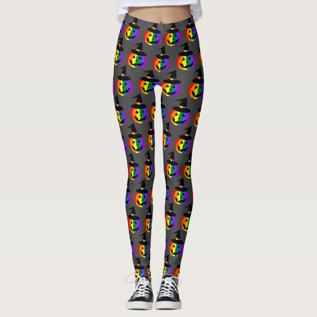 Leggings Abóbora do Orgulho LGBT+ (Frente)
