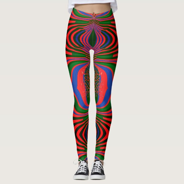 Leggings abstrato Art All-Over-Impressão (Frente)