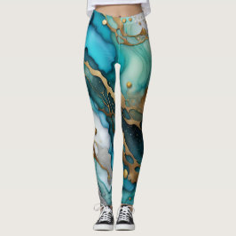 Leggings abstrato Art - Elegante Marble Impressão