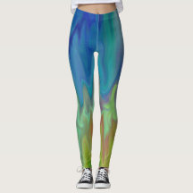 Leggings Abstrato azuis