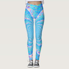 Leggings Abstrato azuis espinhais