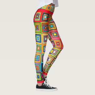 Leggings Abstrato coloridas de tendências