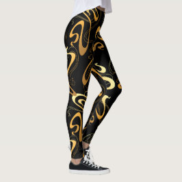 Leggings Abstrato cor-de-escuro