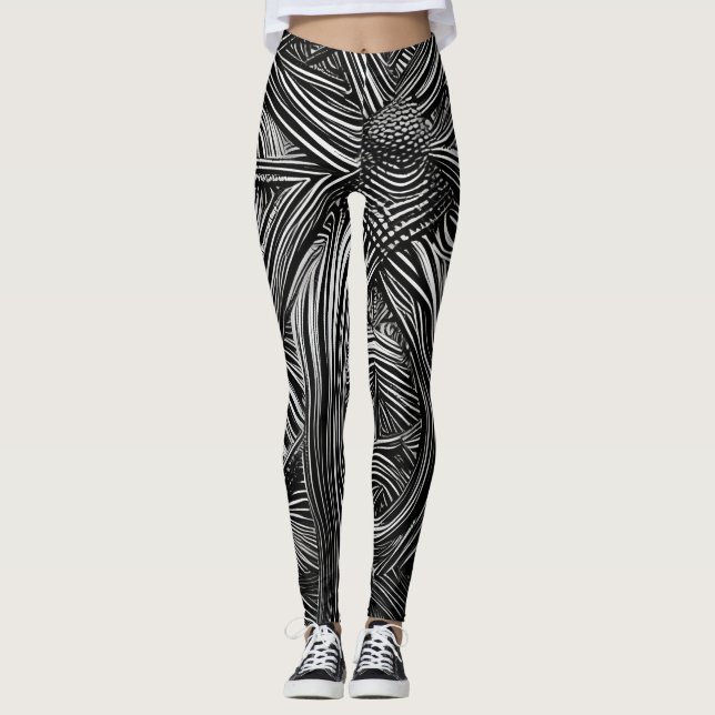 Leggings Abstrato de arte lindas (Frente)
