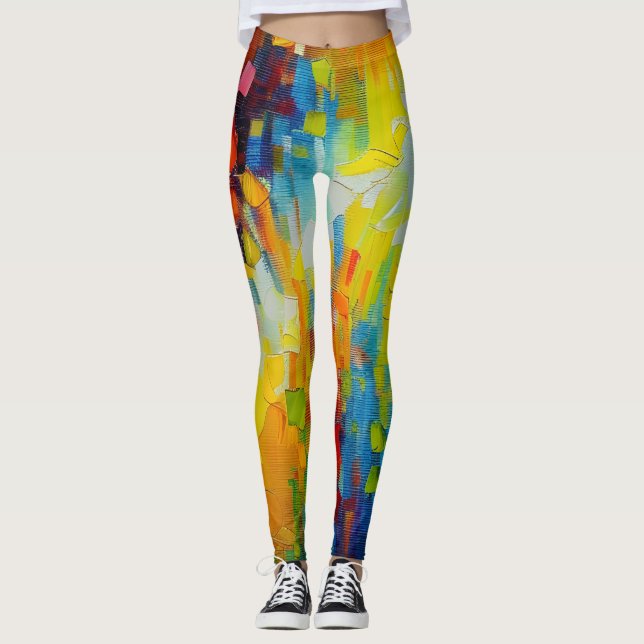 Leggings Abstrato de arte lindas (Frente)