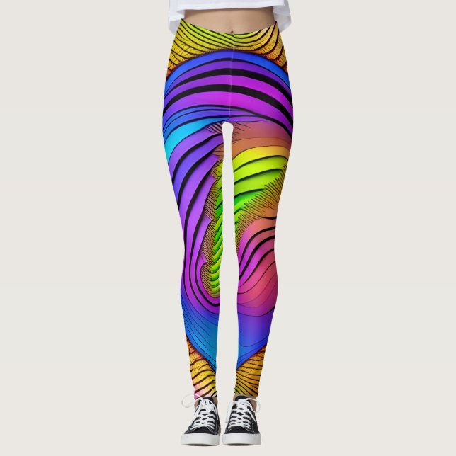 Leggings Abstrato de arte lindas (Frente)
