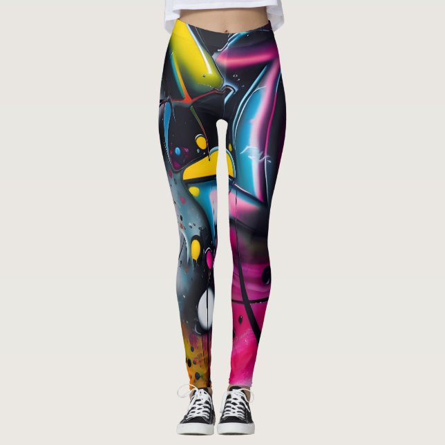 Leggings Abstrato de arte lindas (Frente)
