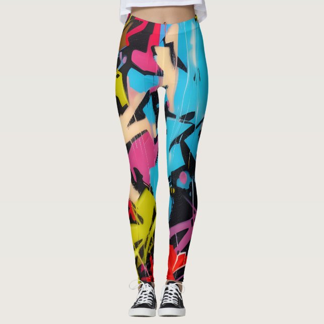 Leggings Abstrato de arte lindas (Frente)
