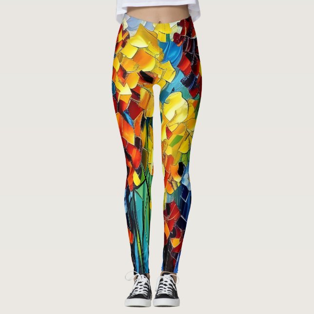 Leggings Abstrato de arte lindas (Frente)
