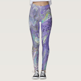 Leggings Abstrato de lavanda e Pastel - "Naomi"