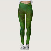 Leggings Abstrato "Galaxia Verde"