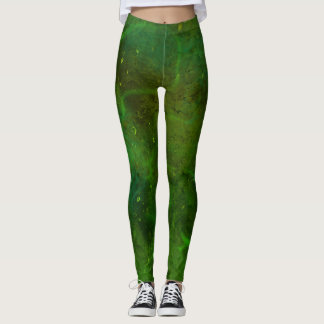 Leggings Abstrato "Galaxia Verde"