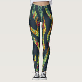 Leggings abstrato Serpentes