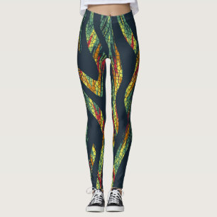 Leggings abstrato Serpentes