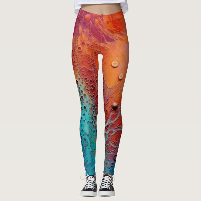 Leggings abstrato tradicionais bonitas (Frente)