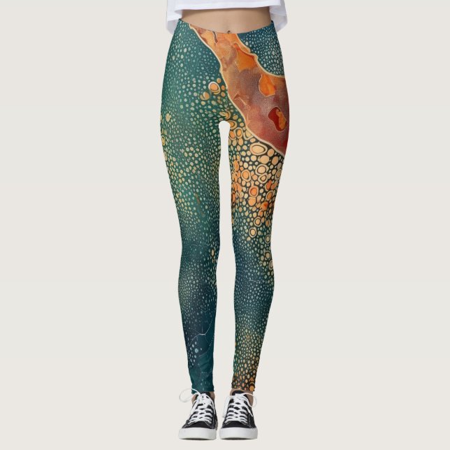 Leggings abstrato tradicionais bonitas (Frente)