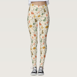 Leggings adoráveis com coelhinhos da primavera des