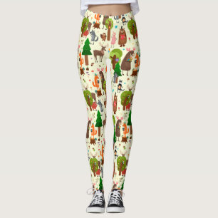 Leggings Adoráveis De Animais Florestais