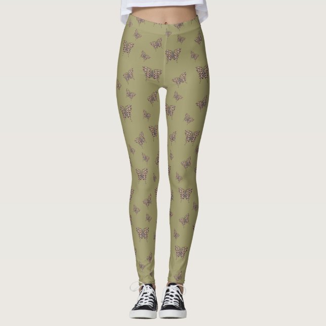 Leggings africanas de rabo-de-galinha (Frente)