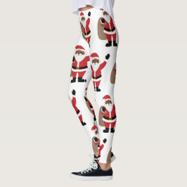 Leggings afro-americanas do Papai Noel