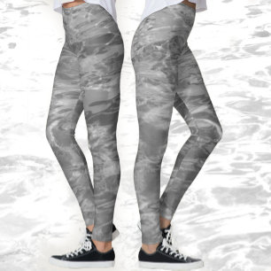 Leggings Água Cinza Monocromático