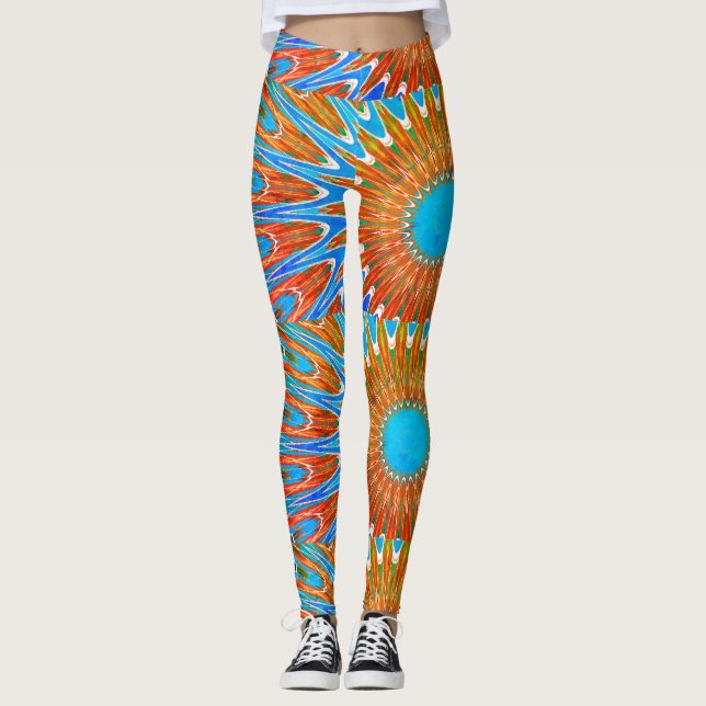 Leggings All-Over-Impressão azuis (Frente)