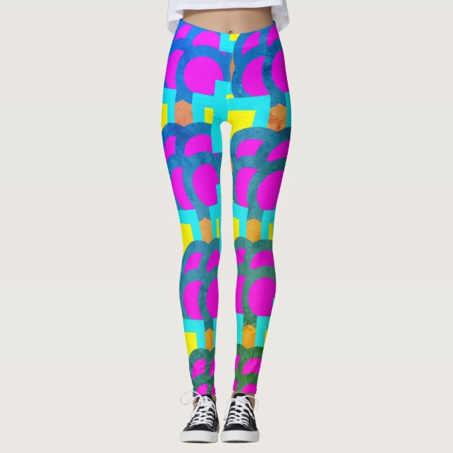 Leggings All-Over-Impressão Coloridas (Frente)