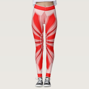 Leggings All-Over-Impressão com arte vermelha