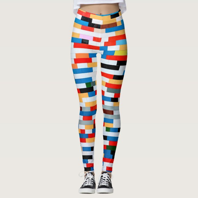 Leggings All-Over-Impressão com padrão multicor (Frente)