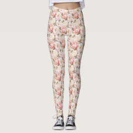 Leggings All-Over-Impressão de Bloomias de Peônias