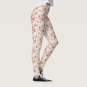 Leggings All-Over-Impressão de Bloomias de Peônias