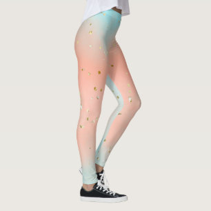 Leggings All-Over-Impressão de cor pastel macia