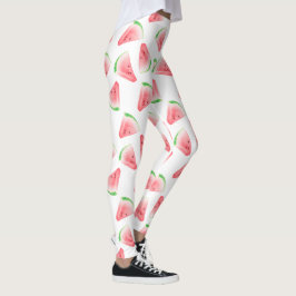 Leggings All-Over-Impressão de Padrão de Melancia 