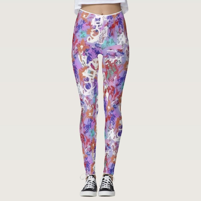 Leggings All-Over-Impressão, femininas (Frente)