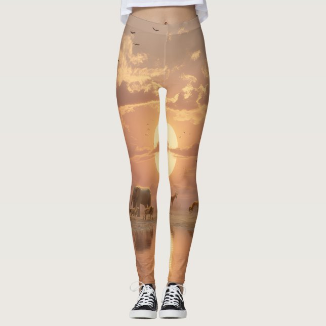 Leggings All-Over-Impressão, femininas (Frente)
