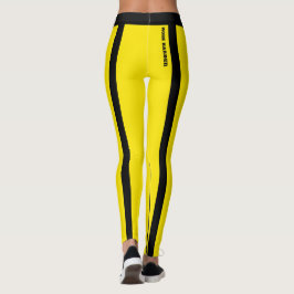 Leggings amarelas e negras, cor-de-rosa e cor-de-r