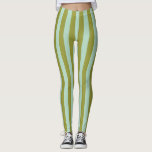 Leggings Amplas Do Aipo E Da Casa Da Moeda<br><div class="desc">Listras gráficas amplas em verde-menta e aipo</div>