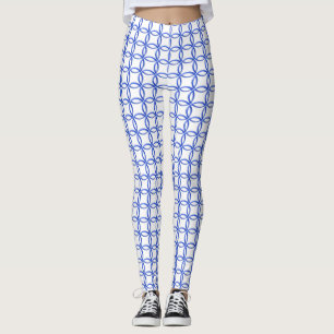 Leggings - Anéis de bloqueio azuis