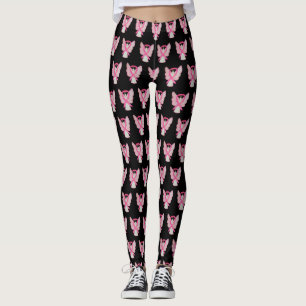 Leggings Anjo com Fita de Conscientização Rosa Cân