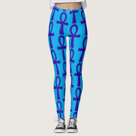 Leggings Ankh Azul