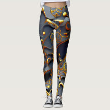 Leggings árabes pretas do Ouro