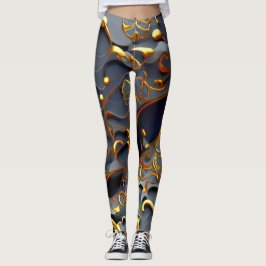 Leggings árabes pretas do Ouro