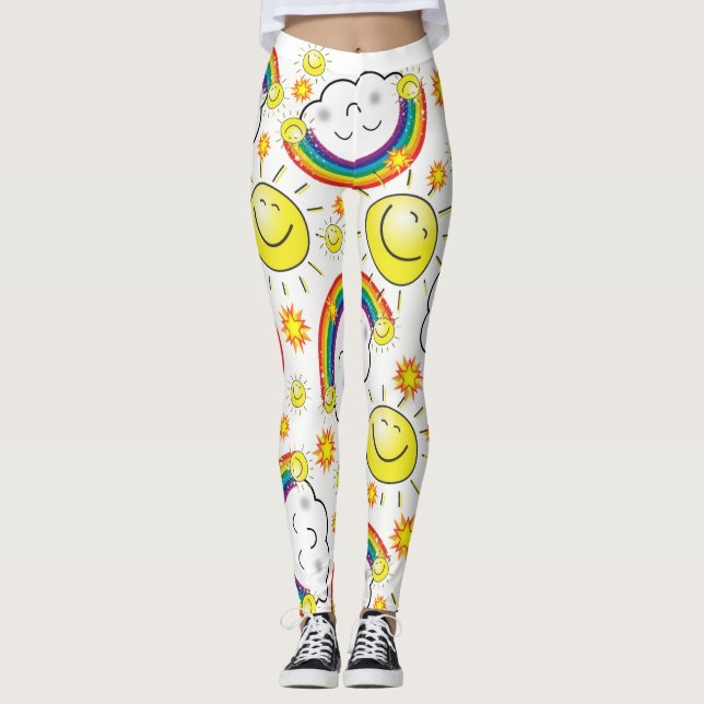 Leggings Arco-íris Sol (Frente)