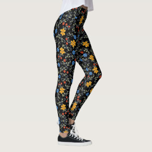 Leggings Armênios Tricolor Flowers