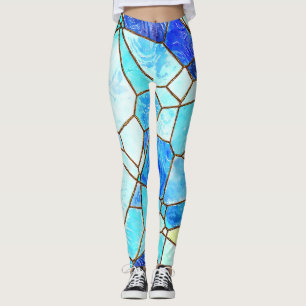 Leggings art impressão colorido e único para mulhe