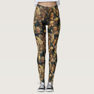 Leggings artísticas de Expressões de Daumier